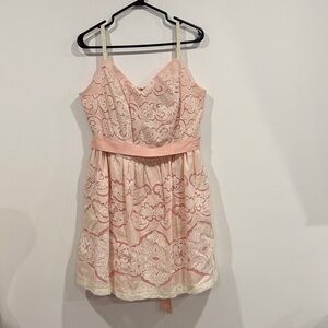 VTG Teeze Me Blush Pink Lace Mini Dress
